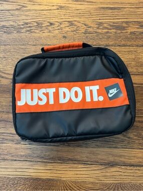 Nike Black and Orange 'Just Do It' lunch Pouch